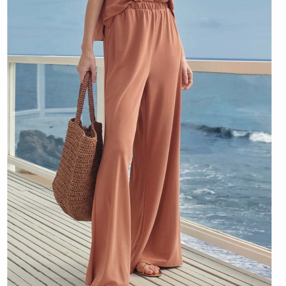 Splendid Terracotta Wide-Leg Pants Size M/L